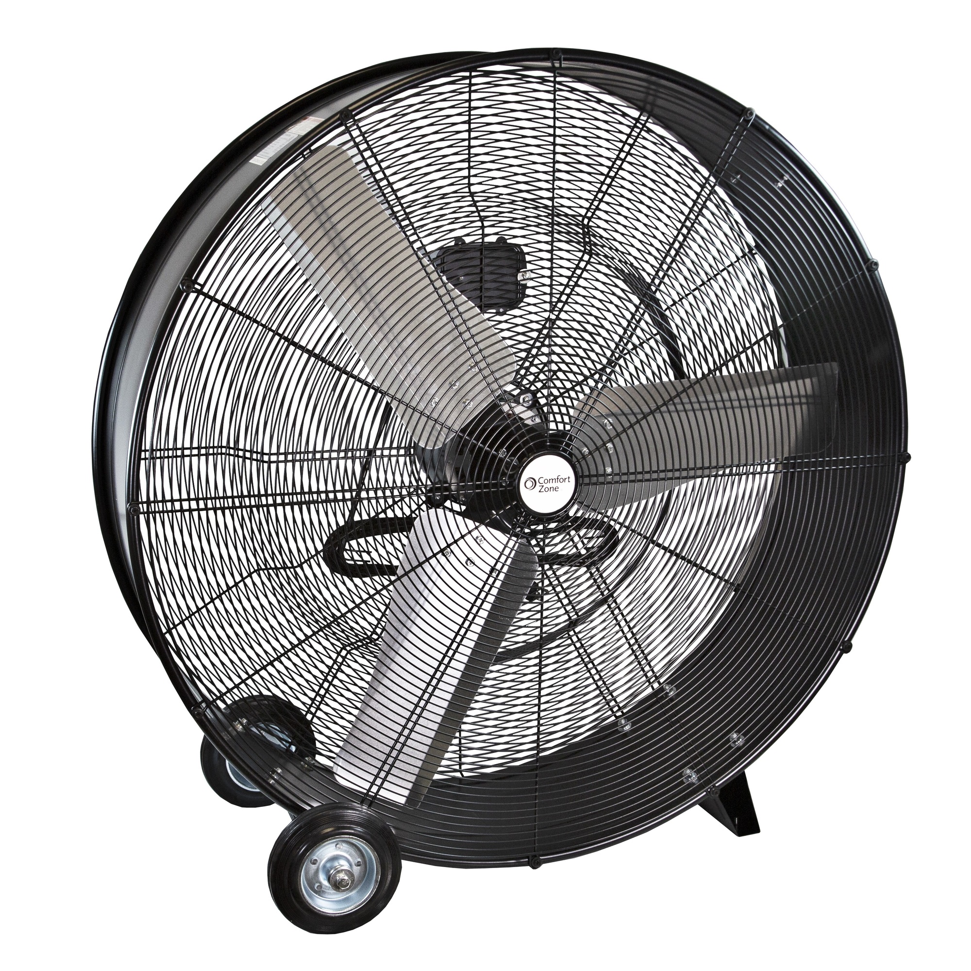 Comfort Zone INDUSTRIAL, 36” High Velocity Drum Fan, Fan Diameter 36 in, Air Delivery 12800 cfm, Volts 120, Model# CZMC36